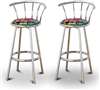 New Avengers Themed Fabric Swivel Seat Counter Height Bar Stools! 24" Seat Height with a Chrome Finish