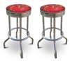 New Spiderman Themed Fabric Swivel Seat Counter Height Bar Stools! 24" Seat Height with a Chrome Finish